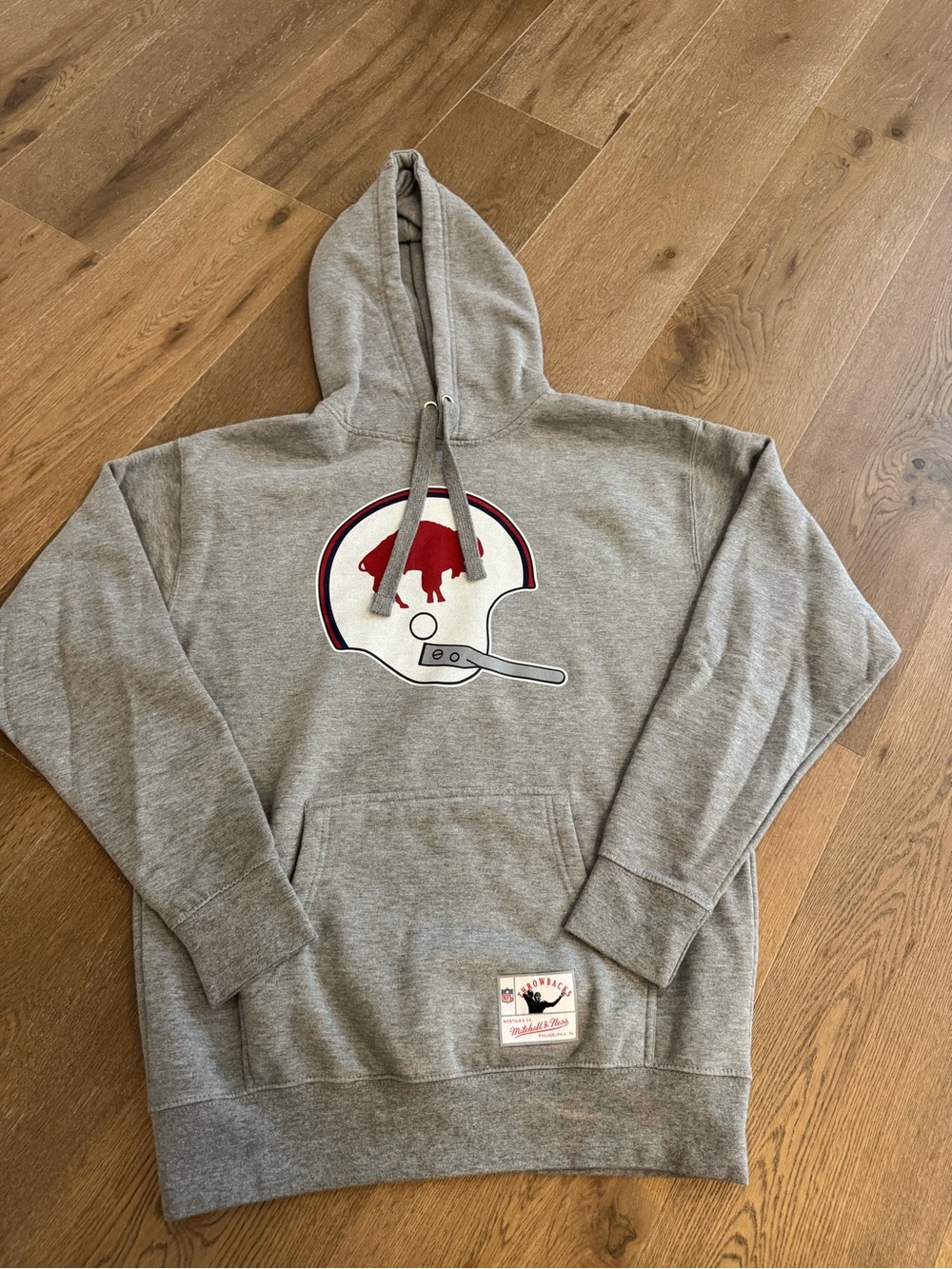 Mitchell & Ness Gray Buffalo bills Crewneck Hoodie